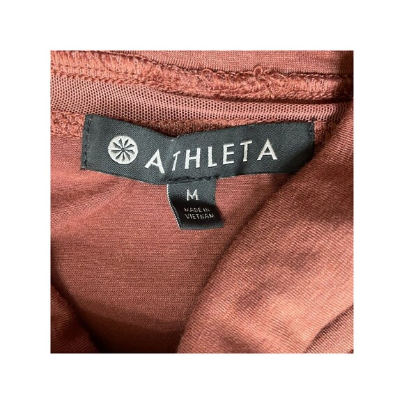 Athleta Industry Women's Dress Midi Bodycon Turtleneck Stretch Ruched M Brown - Picture 8 of 10